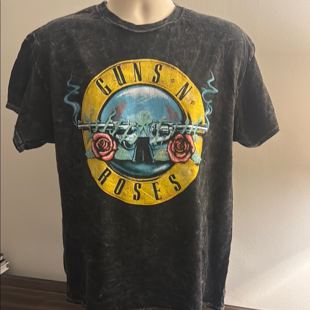 Guns N Roses Black Graphic T-Shirt- oversize Tee